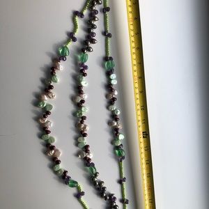 Necklace with cultivated pearls